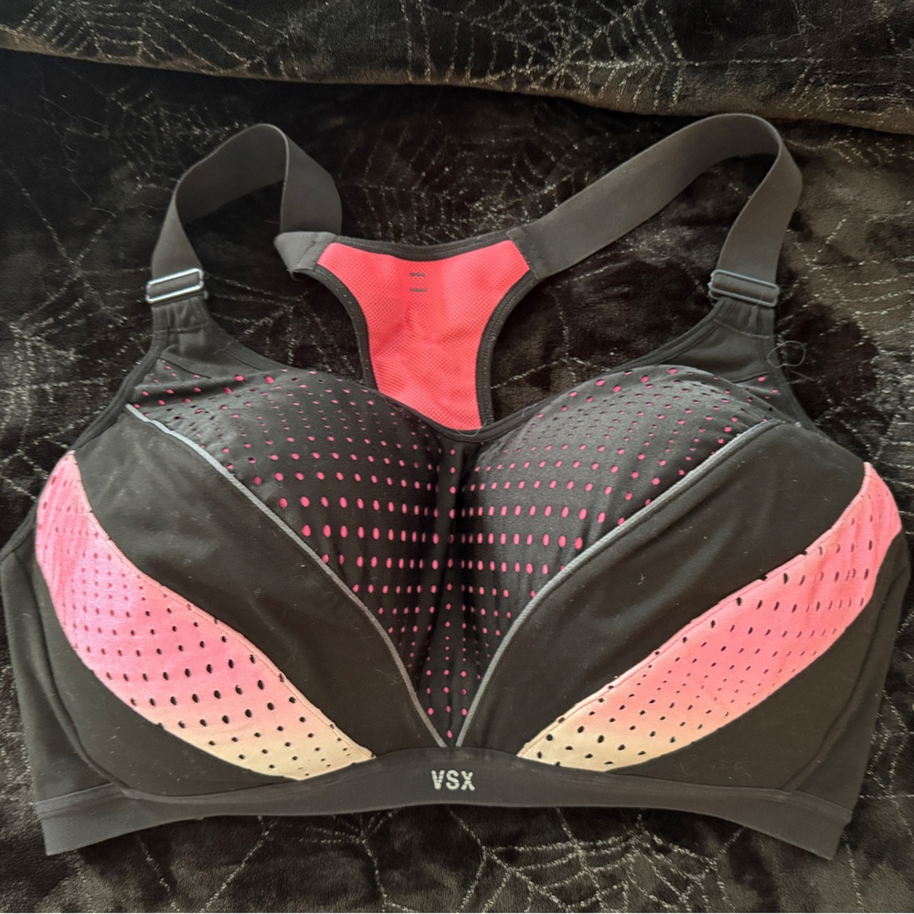 VSX Black and Pink Sports Bra